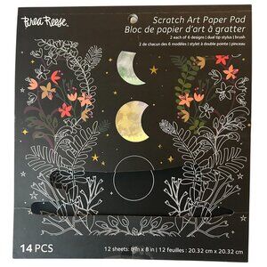 NWOT Brea Reese Scratch Art Paper Pad Kit, 8" x 8", Celestial Skies 12 pages